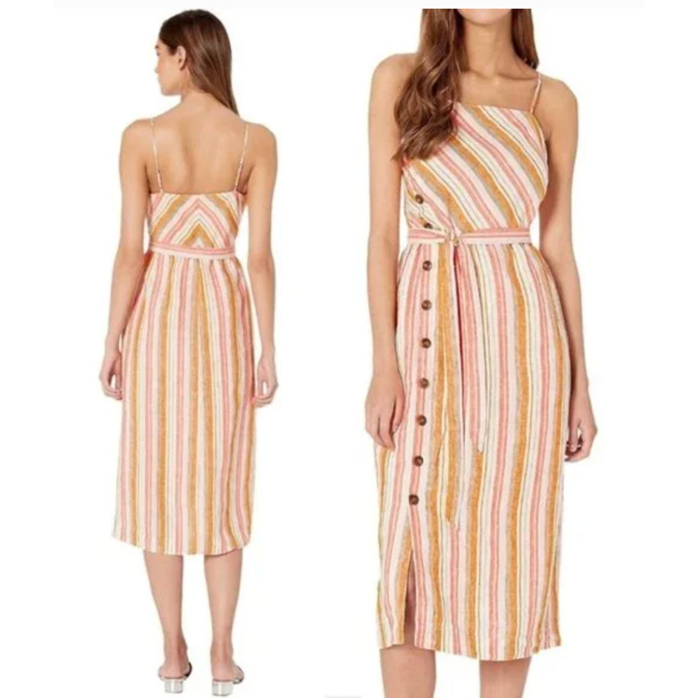 Joie Women's Khari Linen Island Sunset Midi dress Size Small